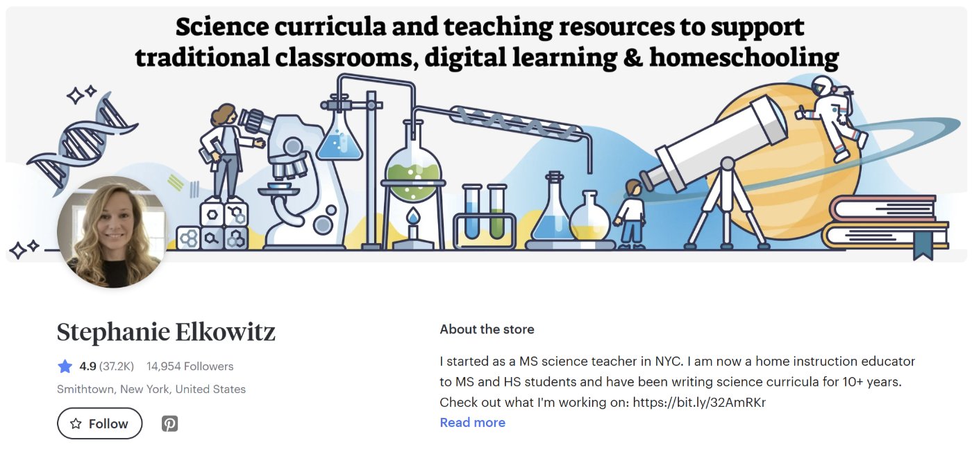 Stephanie Elkowitz Teachers Pay Teachers store