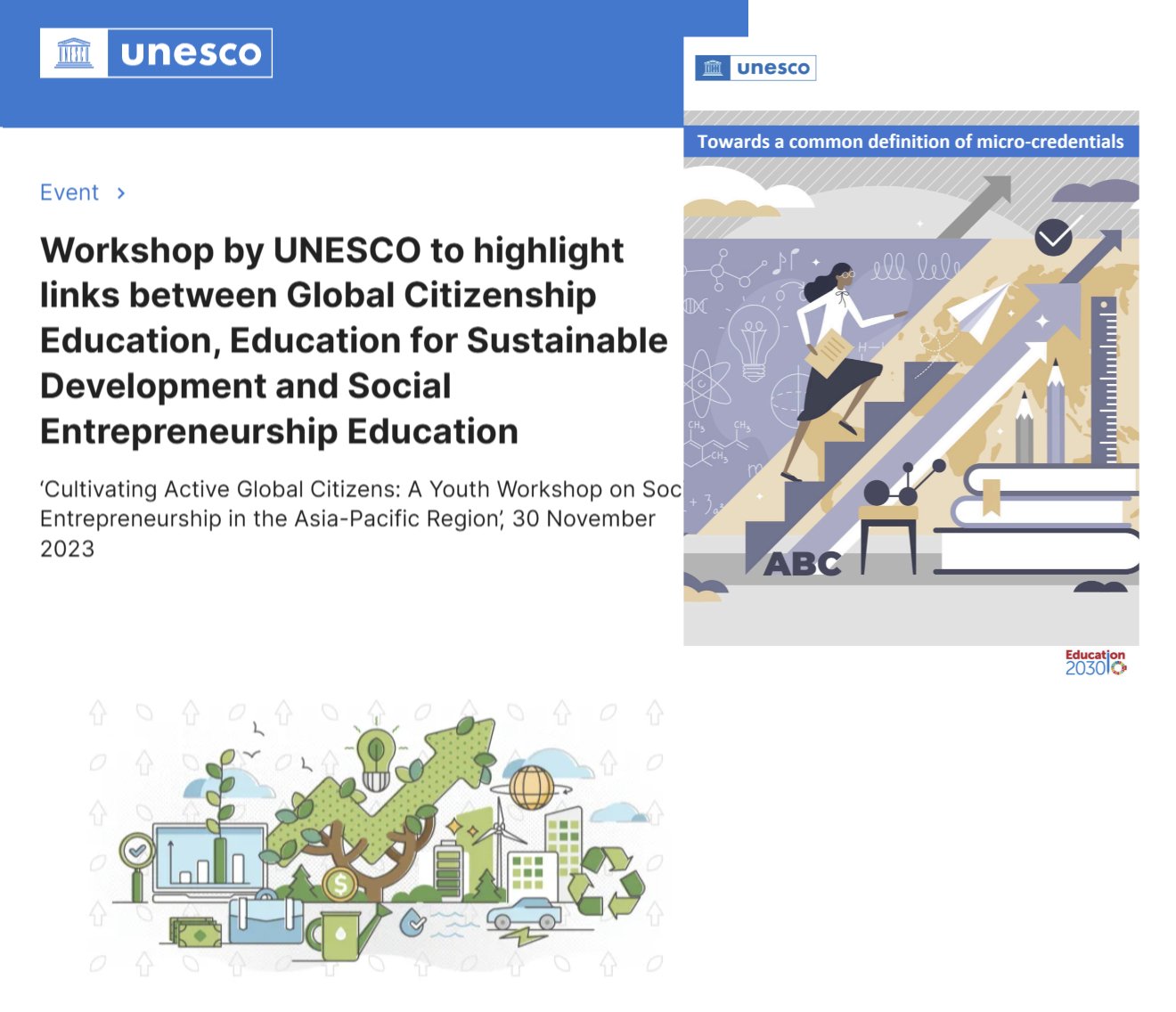 UNESCO global consultation featuring VectorMine illustration