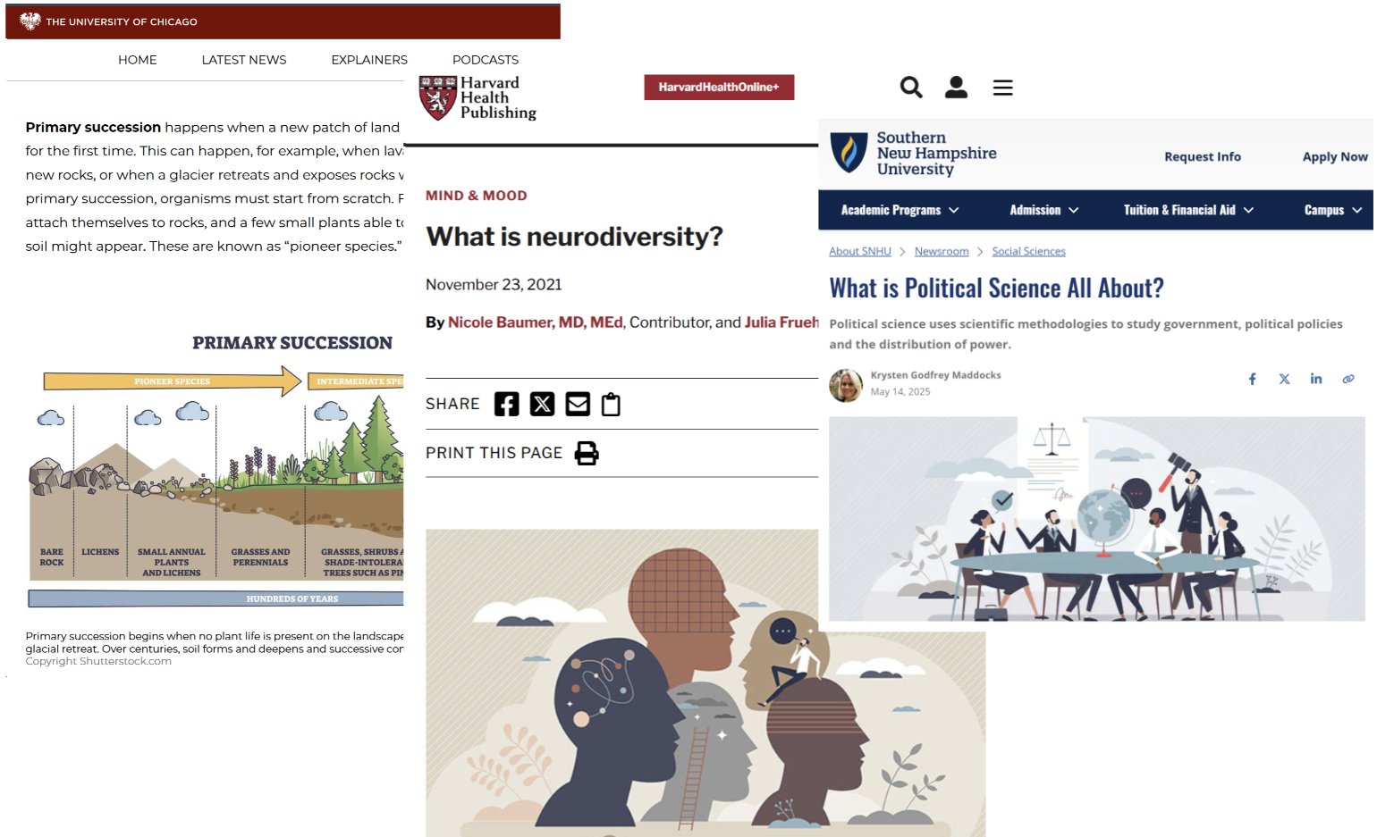 University blogs featuring VectorMine illustrations
